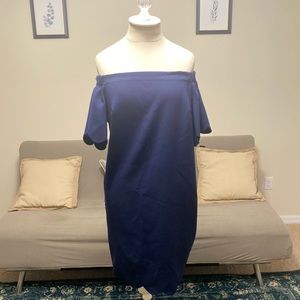 Banana Republic Off the Shoulder Scalloped Dress